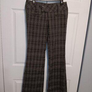 Body Central Plaid Flair Bottom Dress Pants Size 5